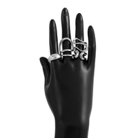 Thumbnail for Stylish Irregular Curved Hollow Glossy Open Ring Set