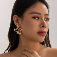 Thumbnail for Stylish Irregular Hollow Twisted Circular Earrings