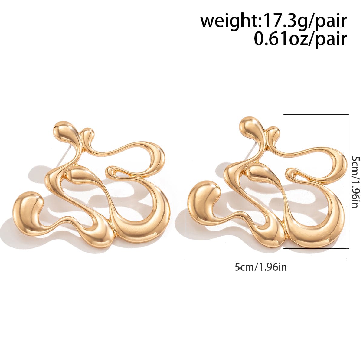 Stylish Irregular Hollow Twisted Circular Earrings