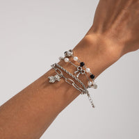 Thumbnail for Stylish Layered Bear Bowknot Charm Pearl Rope Chain Bracelet Set - ArtGalleryZen