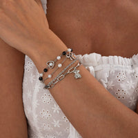 Thumbnail for Stylish Layered Bear Bowknot Charm Pearl Rope Chain Bracelet Set - ArtGalleryZen