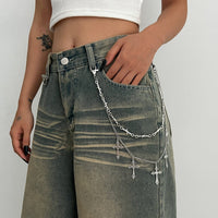 Thumbnail for Stylish Layered Chunky Cross Tassel Trouser Chain - ArtGalleryZen