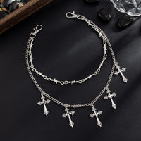 Thumbnail for Stylish Layered Chunky Cross Tassel Trouser Chain - ArtGalleryZen