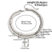 Thumbnail for Stylish Layered Cross Pendant Pearl Chain Necklace - ArtGalleryZen