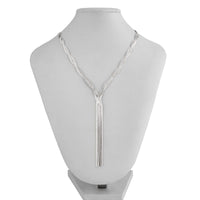 Thumbnail for Stylish Layered Cross Snake Chain Tassel Y Necklace - ArtGalleryZen