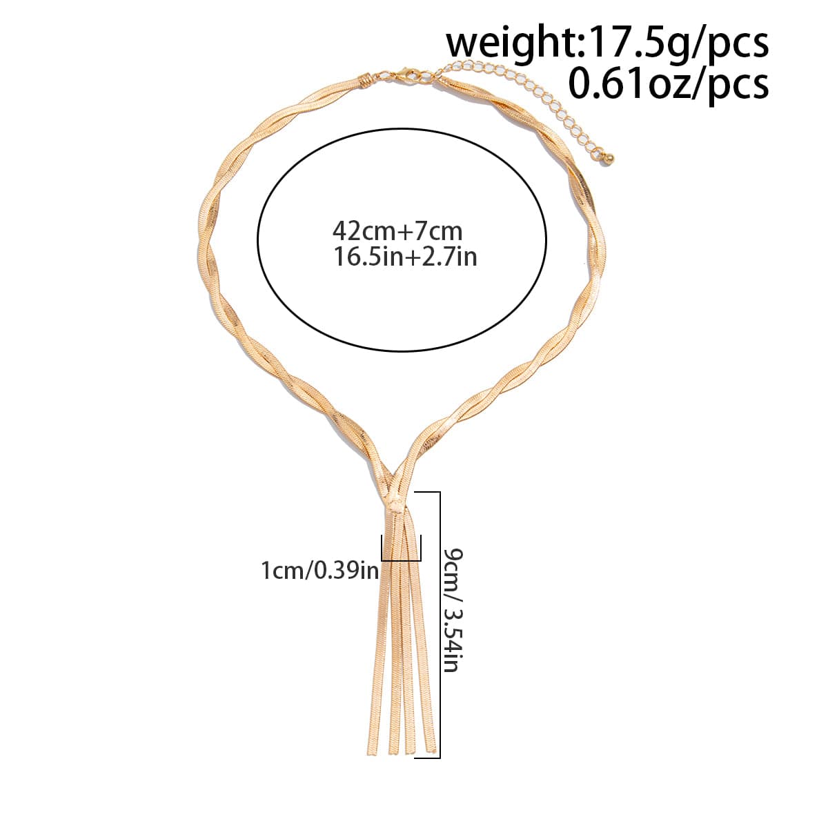 Stylish Layered Cross Snake Chain Tassel Y Necklace - ArtGalleryZen