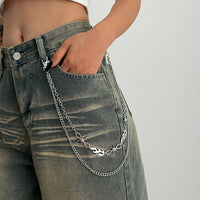 Thumbnail for Stylish Layered Flame Charm Curb Trouser Chain - ArtGalleryZen