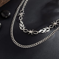 Thumbnail for Stylish Layered Flame Charm Curb Trouser Chain - ArtGalleryZen