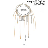 Thumbnail for Stylish Layered Heart Pendant Cross Star Tassel Long Chain Pearl Necklace - ArtGalleryZen