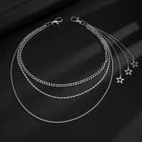 Thumbnail for Stylish Layered Hollow Star Pendant Trouser Chain - ArtGalleryZen