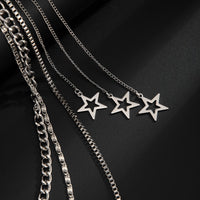 Thumbnail for Stylish Layered Hollow Star Pendant Trouser Chain - ArtGalleryZen