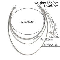 Thumbnail for Stylish Layered Hollow Star Pendant Trouser Chain - ArtGalleryZen