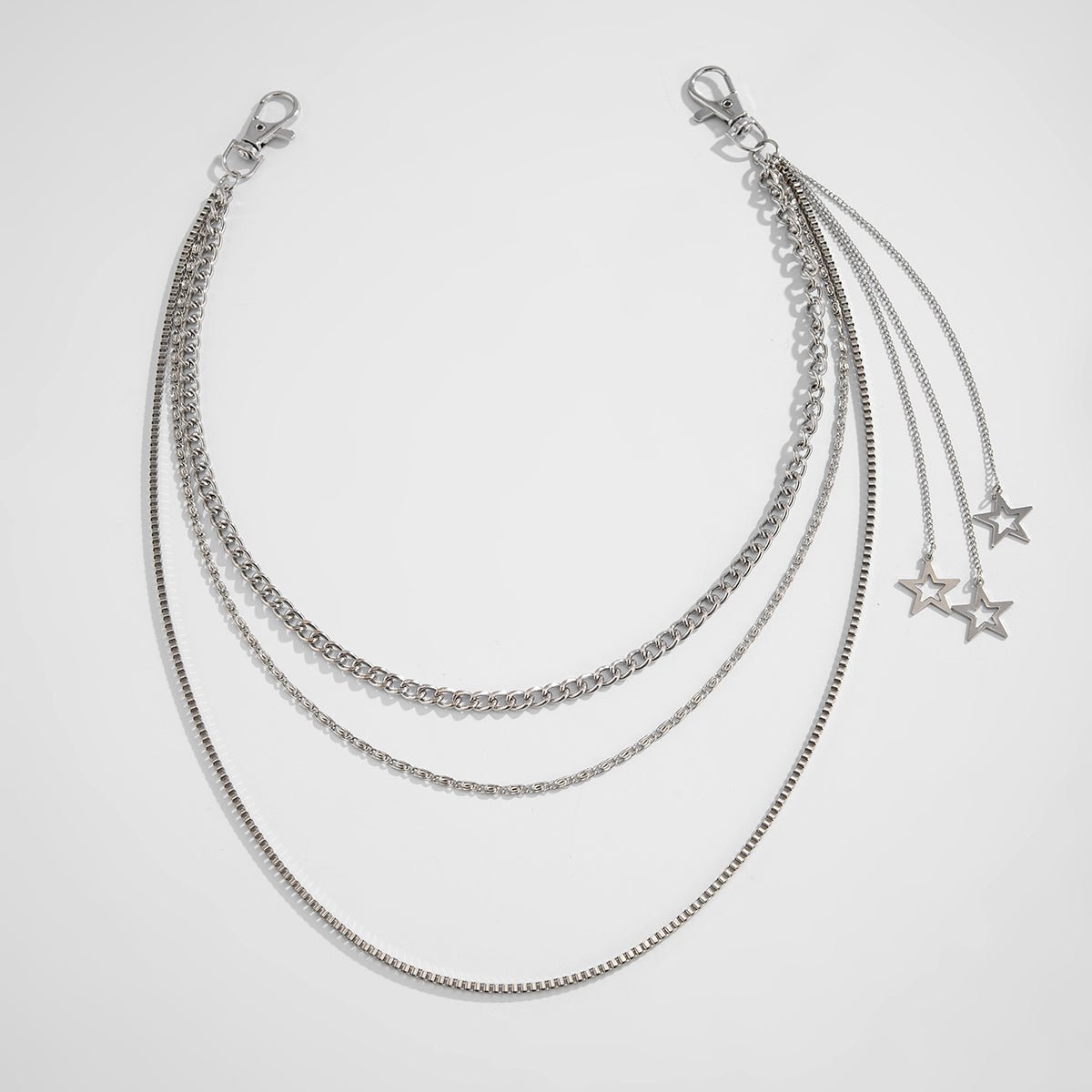 Stylish Layered Hollow Star Pendant Trouser Chain - ArtGalleryZen