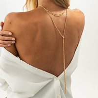 Thumbnail for Stylish Layered Sequin Long Chain Tassel Y Necklace - ArtGalleryZen