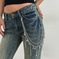 Thumbnail for Stylish Layered Star Pearl Tassel Trouser Chain - ArtGalleryZen