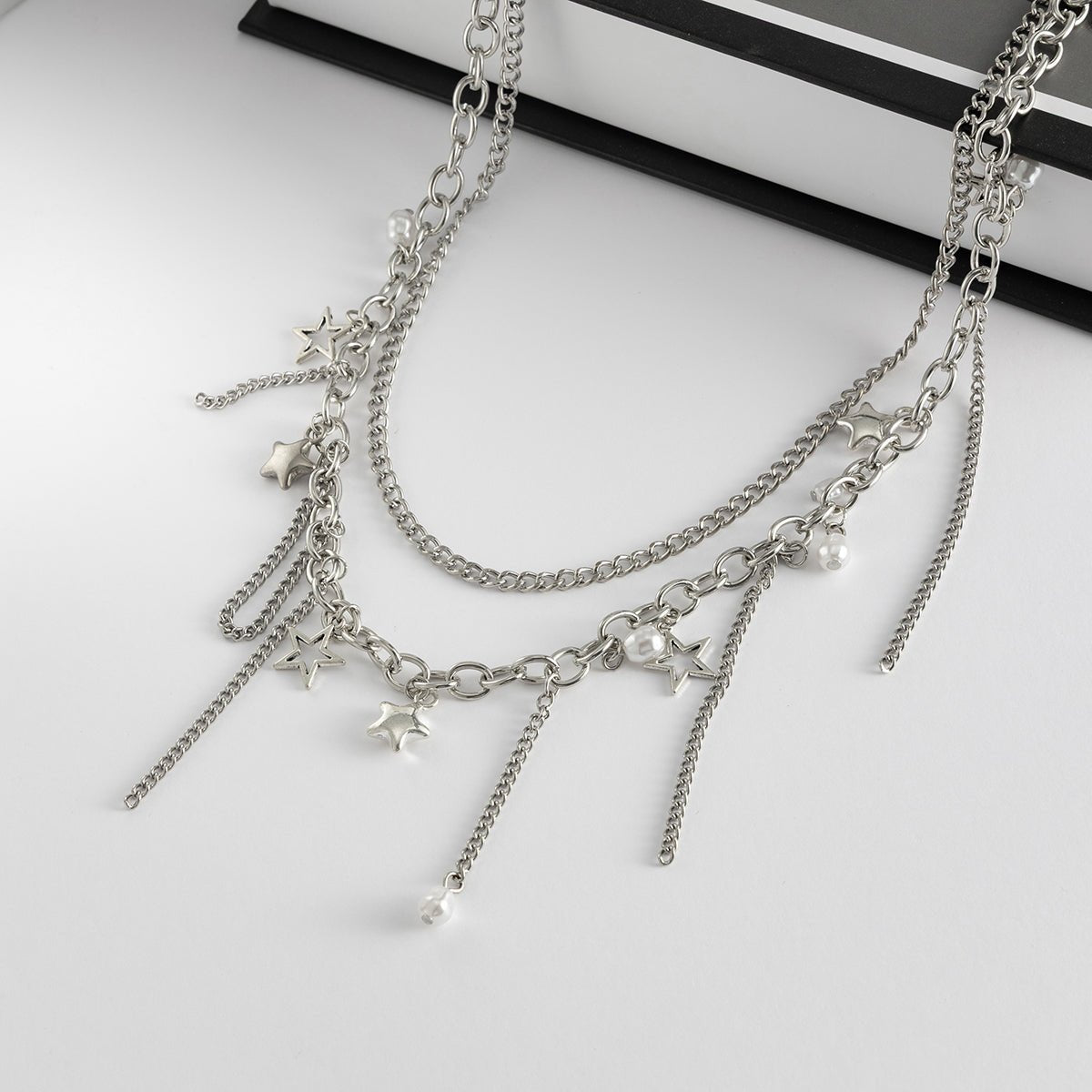 Stylish Layered Star Pearl Tassel Trouser Chain - ArtGalleryZen
