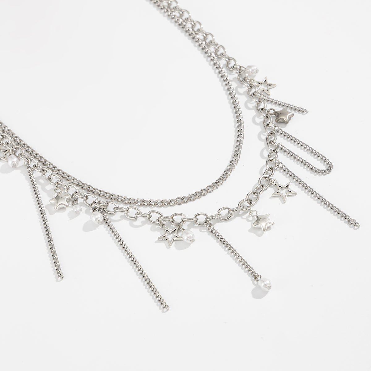 Stylish Layered Star Pearl Tassel Trouser Chain - ArtGalleryZen