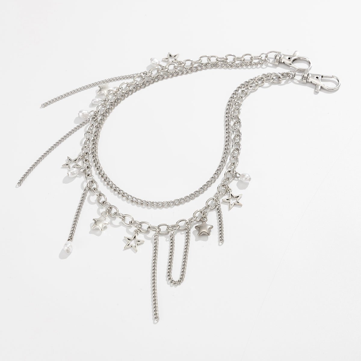 Stylish Layered Star Pearl Tassel Trouser Chain - ArtGalleryZen