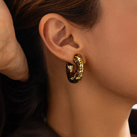 Thumbnail for Stylish Leopard C Shaped Stud Earrings - ArtGalleryZen