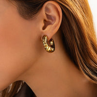 Thumbnail for Stylish Leopard C Shaped Stud Earrings - ArtGalleryZen
