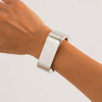 Thumbnail for Stylish Metallic Square Wide Cuff Bangle Bracelet