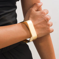 Thumbnail for Stylish Metallic Square Wide Cuff Bangle Bracelet