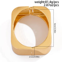 Thumbnail for Stylish Metallic Square Wide Cuff Bangle Bracelet