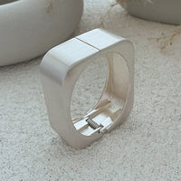 Thumbnail for Stylish Metallic Square Wide Cuff Bangle Bracelet