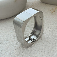 Thumbnail for Stylish Metallic Square Wide Cuff Bangle Bracelet