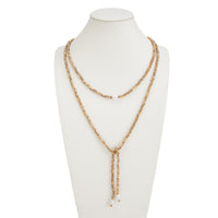 Thumbnail for Stylish Pearl Crystal Beaded Long Chain Necklace - ArtGalleryZen