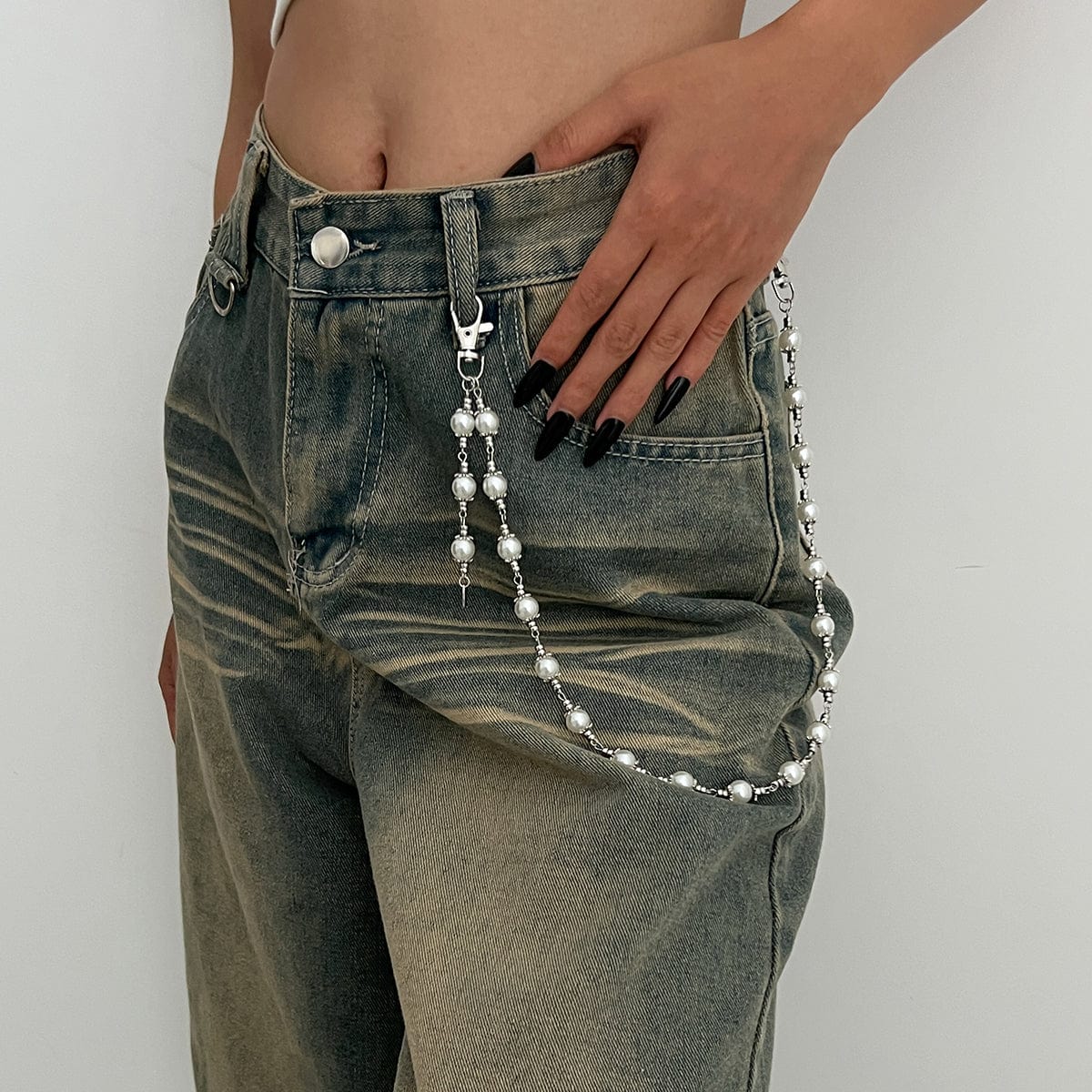 Stylish Pearl Trouser Chain - ArtGalleryZen