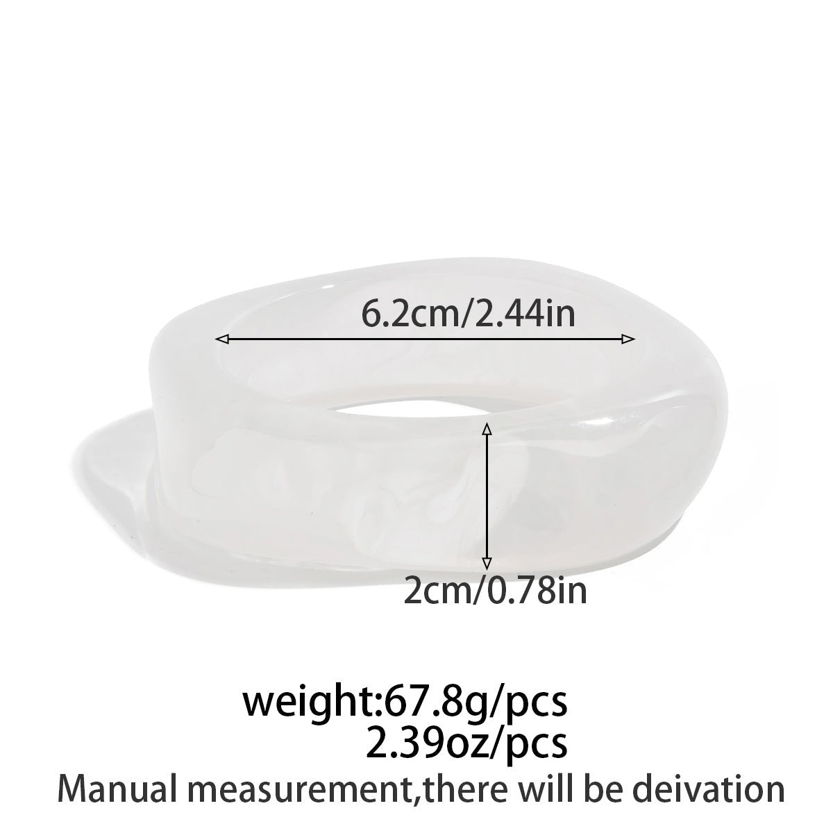 Stylish Square Resin Bangle Bracelet - ArtGalleryZen