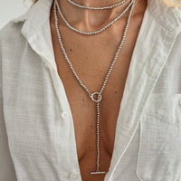 Thumbnail for Stylish Toggle Clasp Beaded Long Chain Necklace - ArtGalleryZen