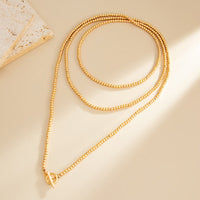 Thumbnail for Stylish Toggle Clasp Beaded Long Chain Necklace - ArtGalleryZen