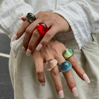 Thumbnail for Stylish Transparent Colorful Resin Ring - ArtGalleryZen