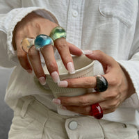 Thumbnail for Stylish Transparent Colorful Resin Ring - ArtGalleryZen