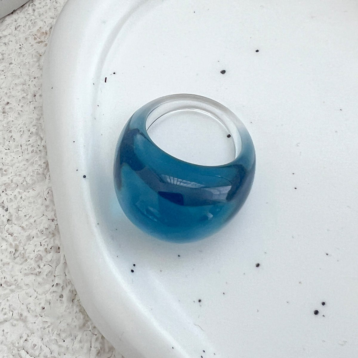 Stylish Transparent Colorful Resin Ring - ArtGalleryZen