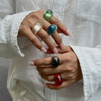 Thumbnail for Stylish Transparent Colorful Resin Ring - ArtGalleryZen