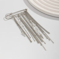 Thumbnail for Stylish Turquoise Stone Tassel Chain Trouser Pin - ArtGalleryZen