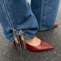 Thumbnail for Stylish Turquoise Stone Tassel Chain Trouser Pin - ArtGalleryZen