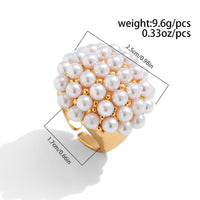 Thumbnail for Stylish Twisted Hat Pearl Double Finger Ring Set