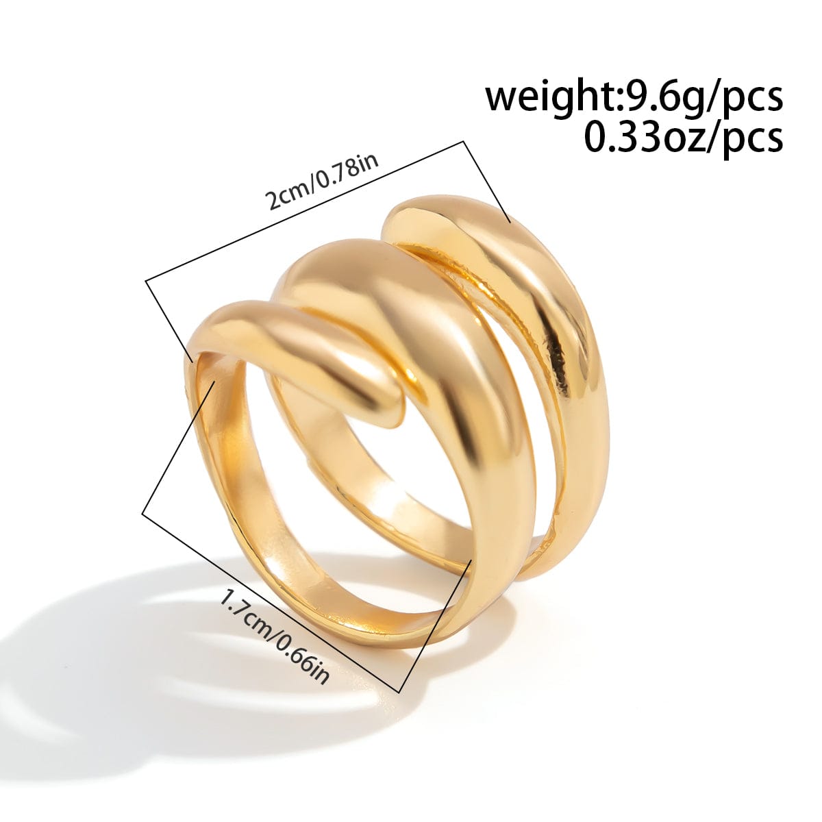 Stylish Twisted Hat Pearl Double Finger Ring Set