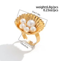 Thumbnail for Stylish Twisted Hat Pearl Double Finger Ring Set