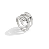 Thumbnail for Stylish Twisted Hat Pearl Double Finger Ring Set