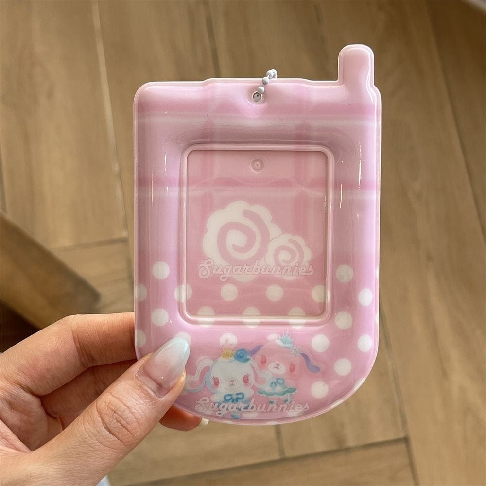 Sugarbunnies Phone Shaped Kpop Keychain Photocard Holder - ArtGalleryZen