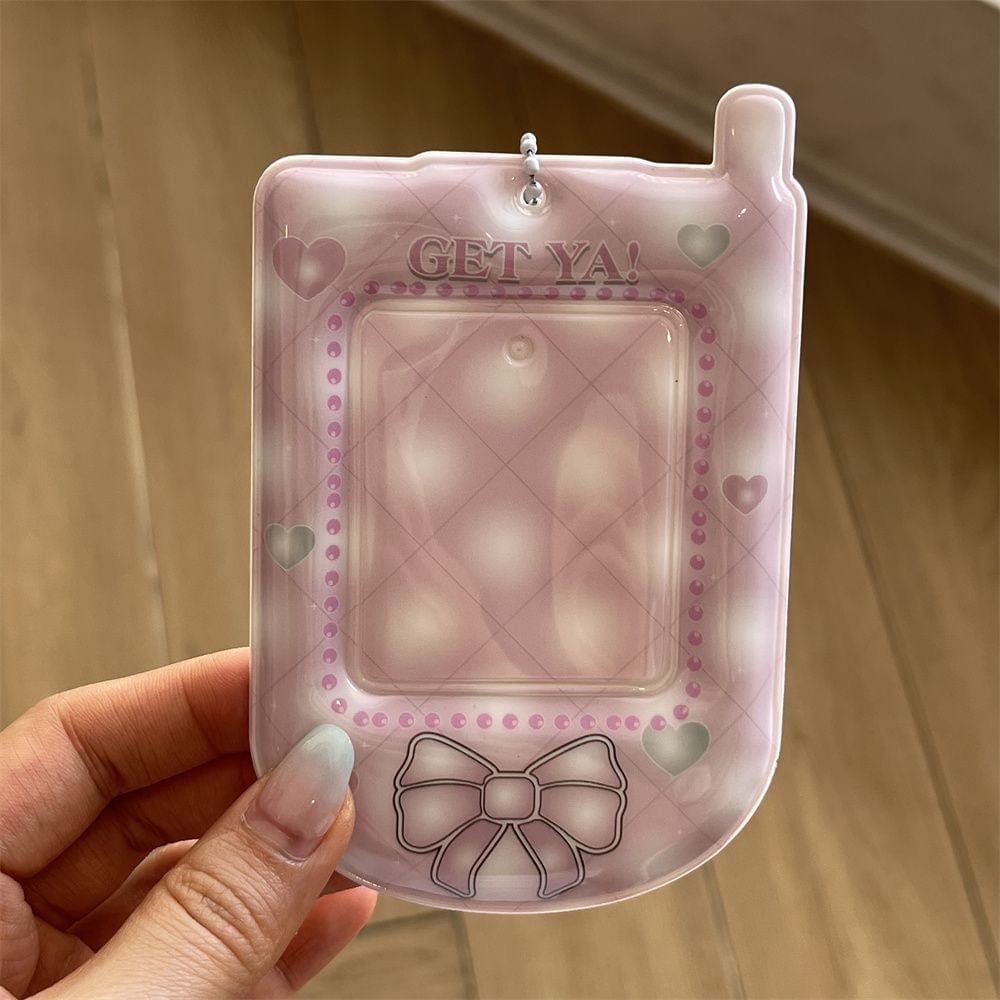 Sugarbunnies Phone Shaped Kpop Keychain Photocard Holder - ArtGalleryZen