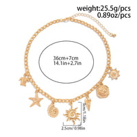 Thumbnail for Summer Beach Style Sun Starfish Ice Cream Pendant Necklace - ArtGalleryZen