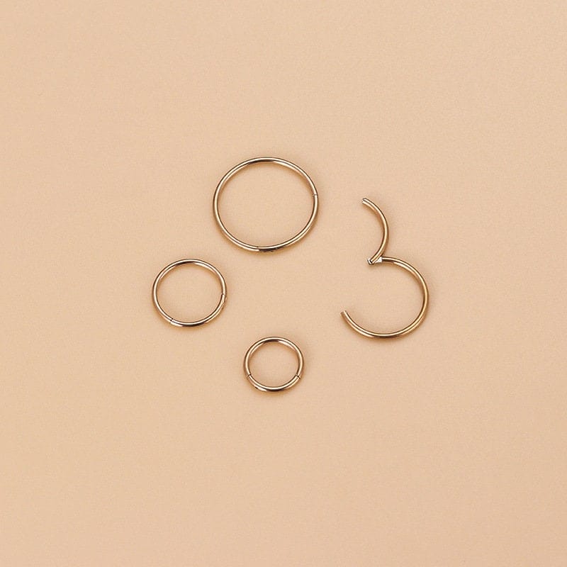Surgical Steel 20 Gauge Nose Piercing Hoop Nose Lip Ring - ArtGalleryZen