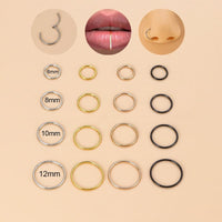 Thumbnail for Surgical Steel 20 Gauge Nose Piercing Hoop Nose Lip Ring - ArtGalleryZen