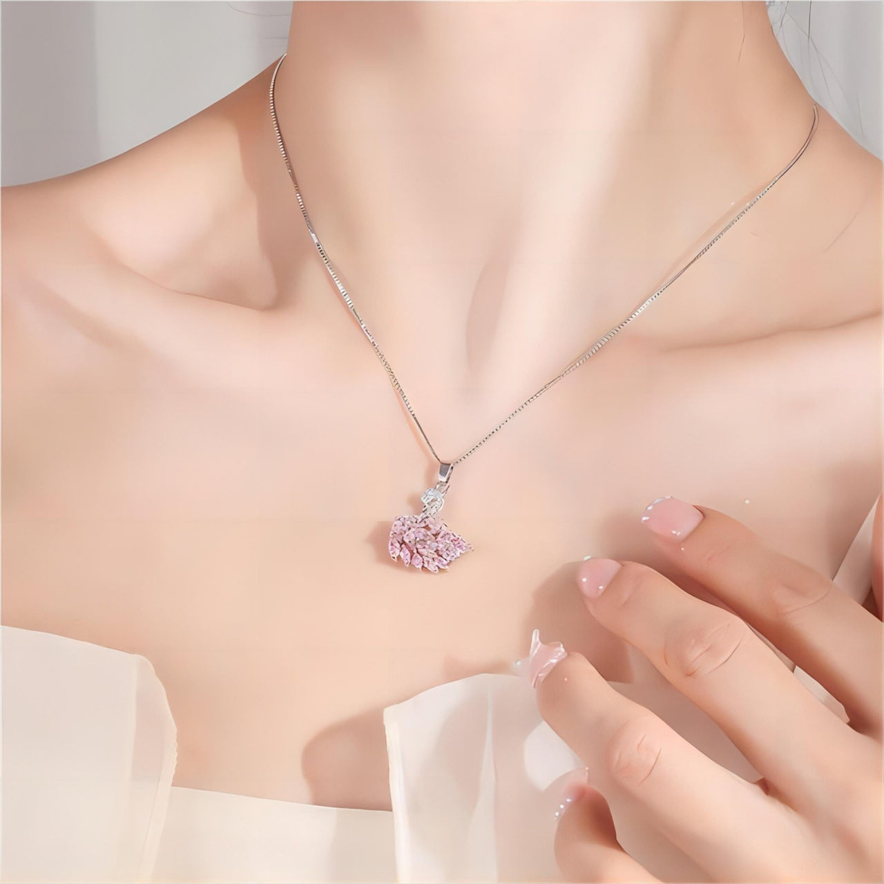 Swarovski Colorful Crystal Swan Pendant Necklace - ArtGalleryZen